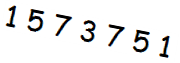 číselný palindrom 1573751