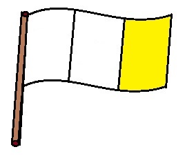 Vlajka se žlutým pruhem vpravo
